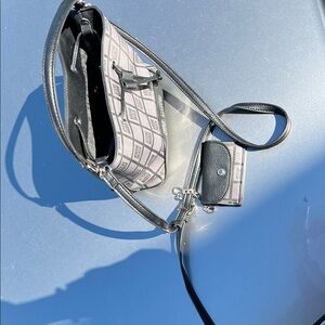 Steve Madden Black and Gray Textured Bag